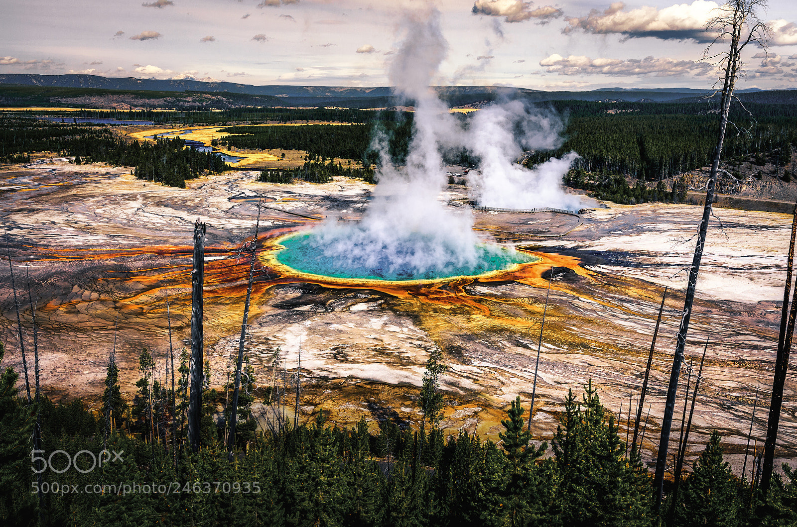 Nikon D5100 sample photo. Grand prismatic spring photography