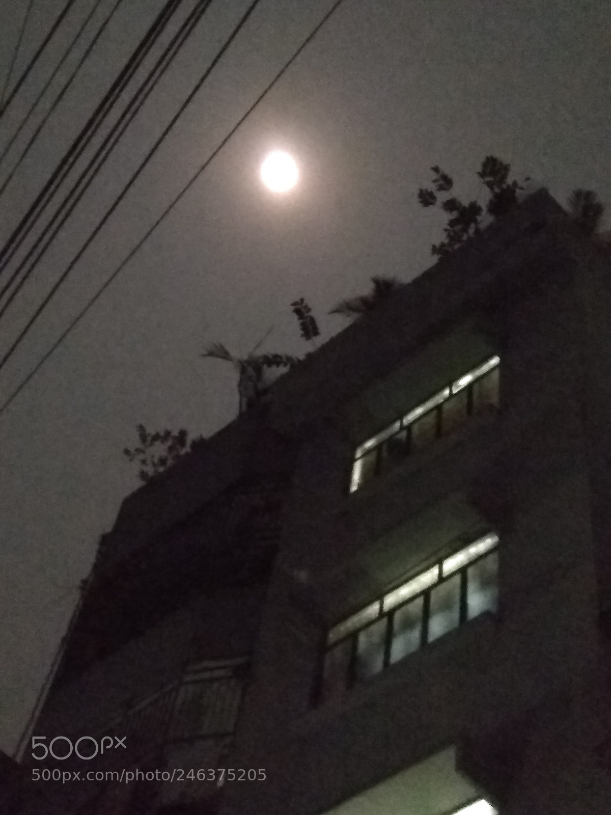 Xiaomi Redmi Note 4 sample photo. Moon light night. photography