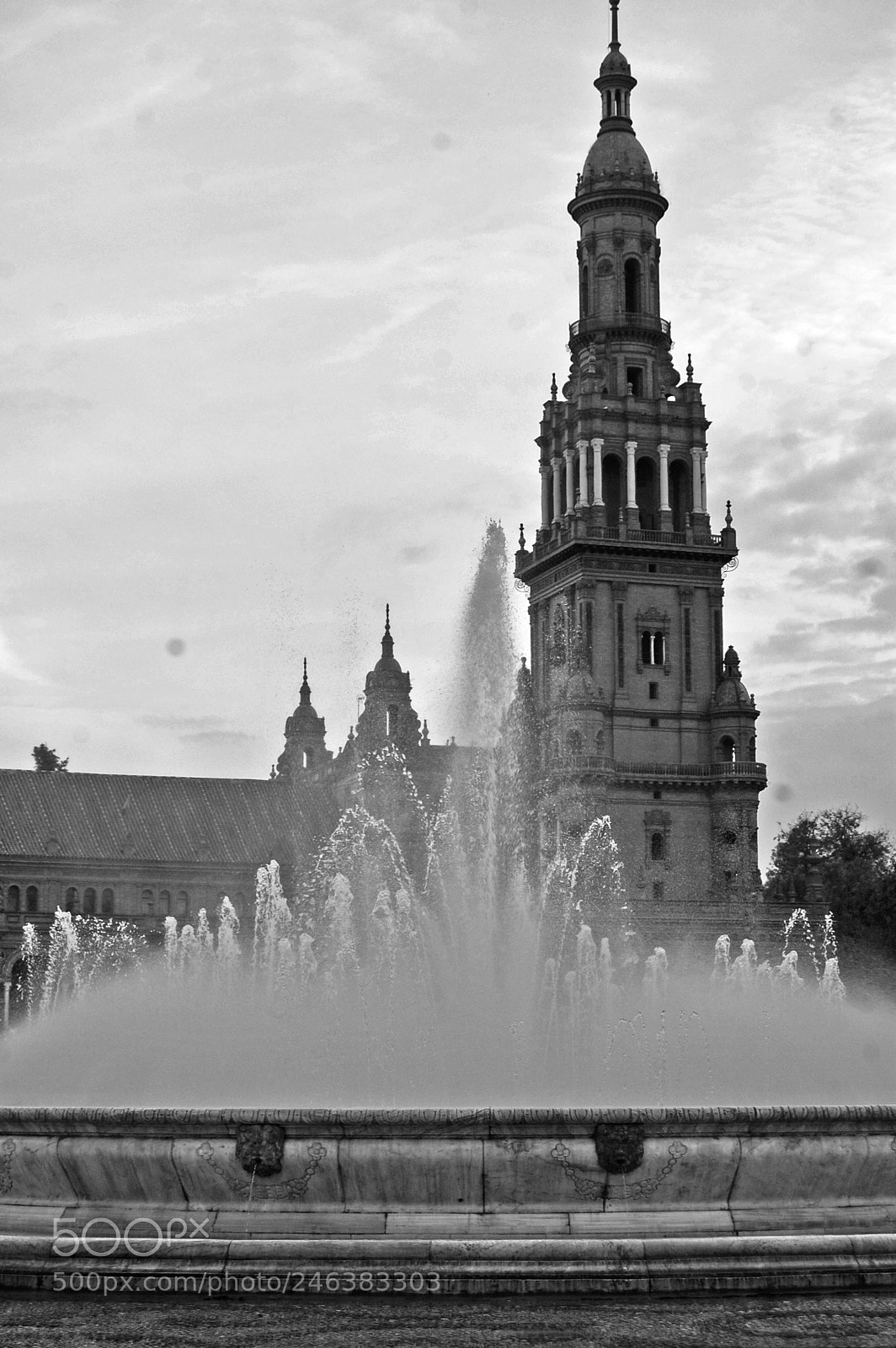 Nikon D40 sample photo. Fountain plaza de espana photography