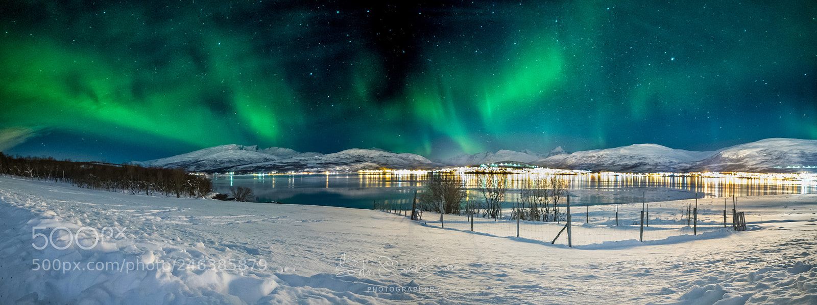 Nikon D850 sample photo. Pano aurora tromsø photography