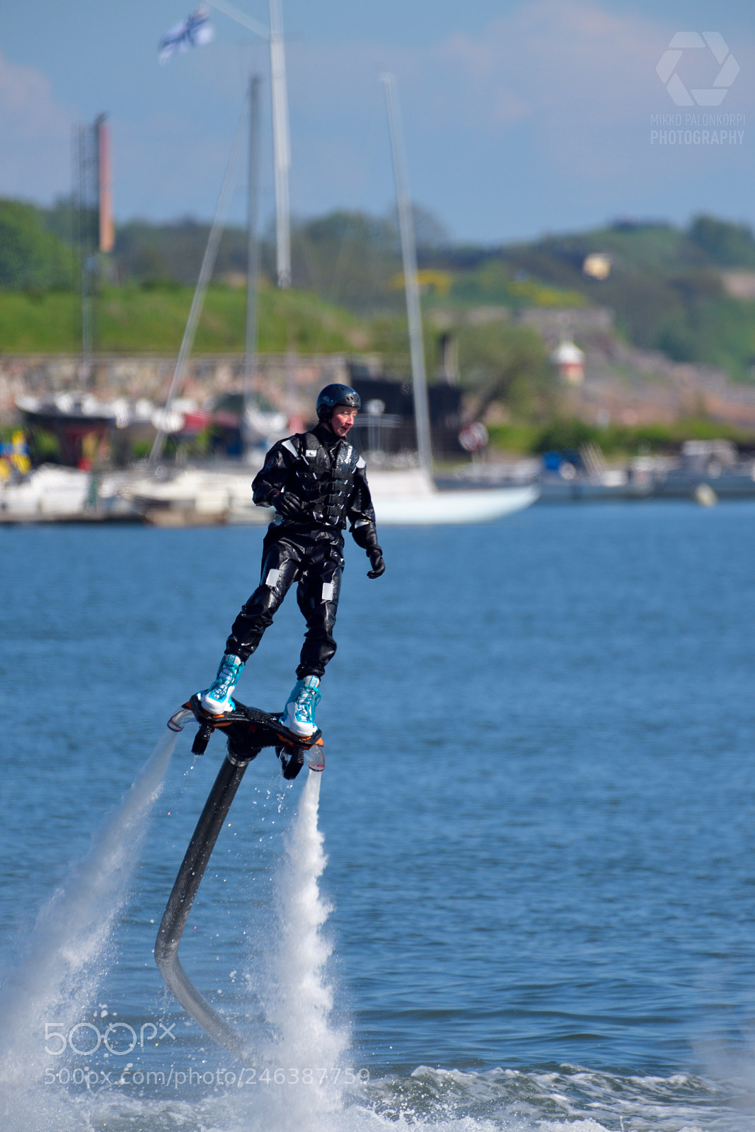 Nikon D810 sample photo. Man performing hydroflight stunts photography