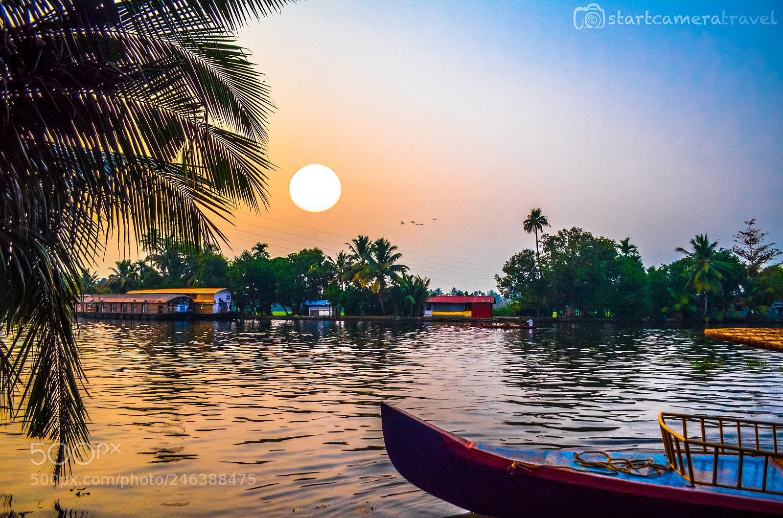 Nikon D5100 sample photo. Sunset at alleppey photography