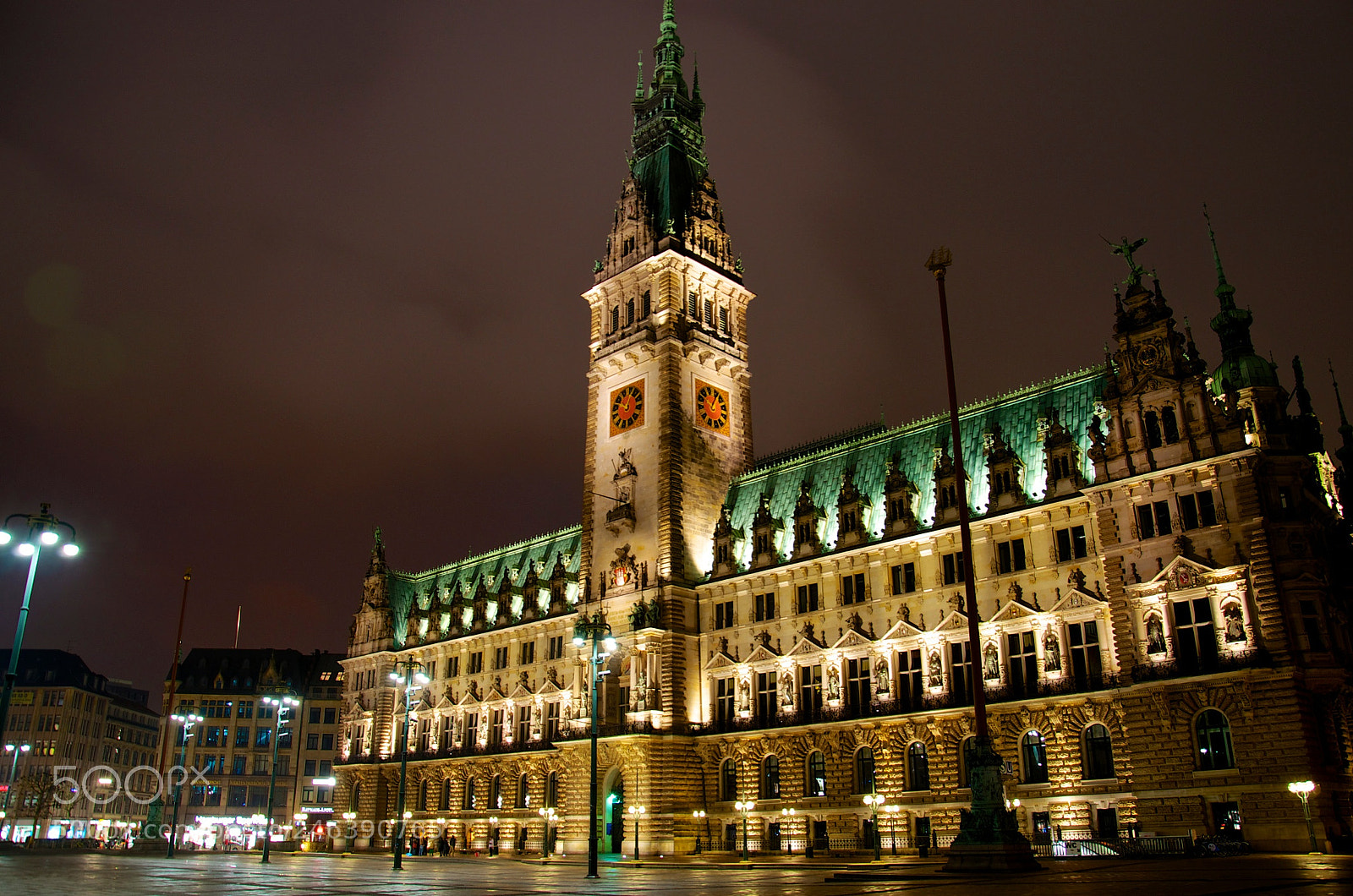 Nikon D5100 sample photo. Hamburger rathaus photography
