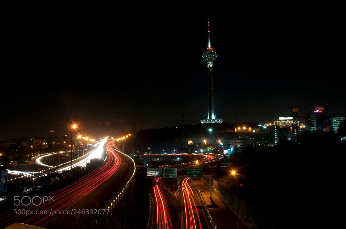 Nikon D90 sample photo. Tehran night photography