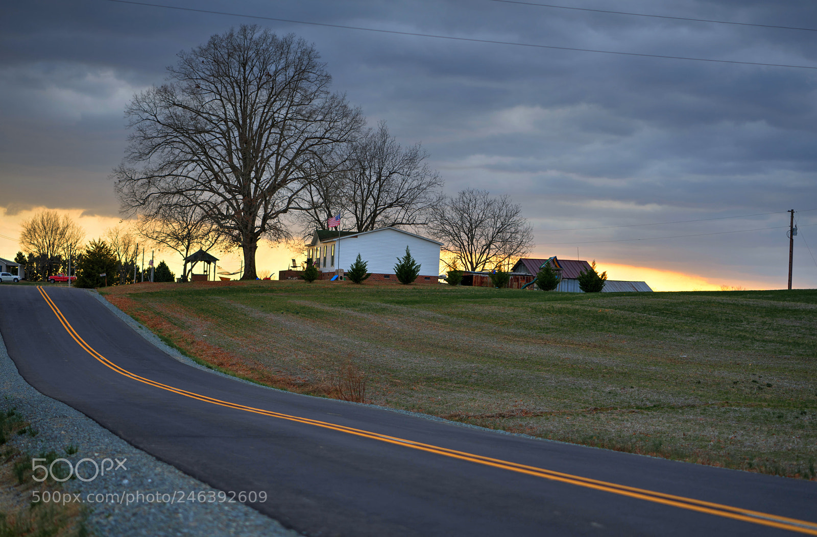 Sony a7 II sample photo. Road to the farm photography
