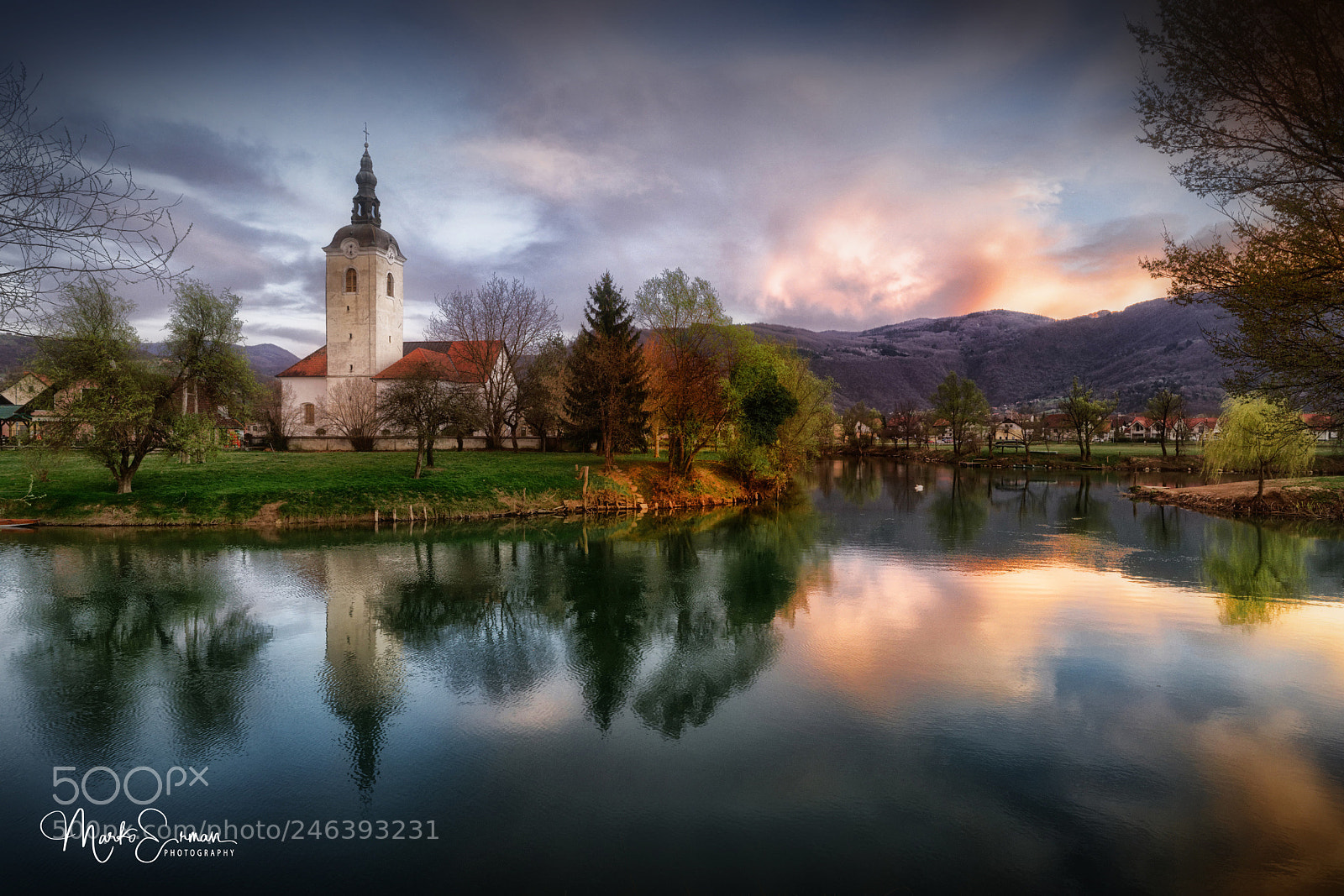 Sony a7R II sample photo. Kostanjevica at dusk photography