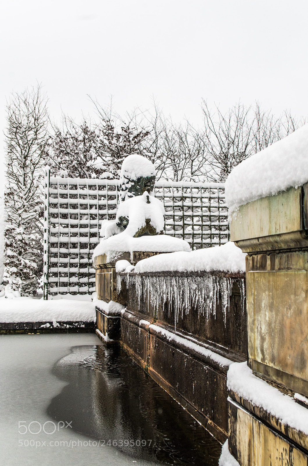 Pentax K-30 sample photo. Frozen fountain photography