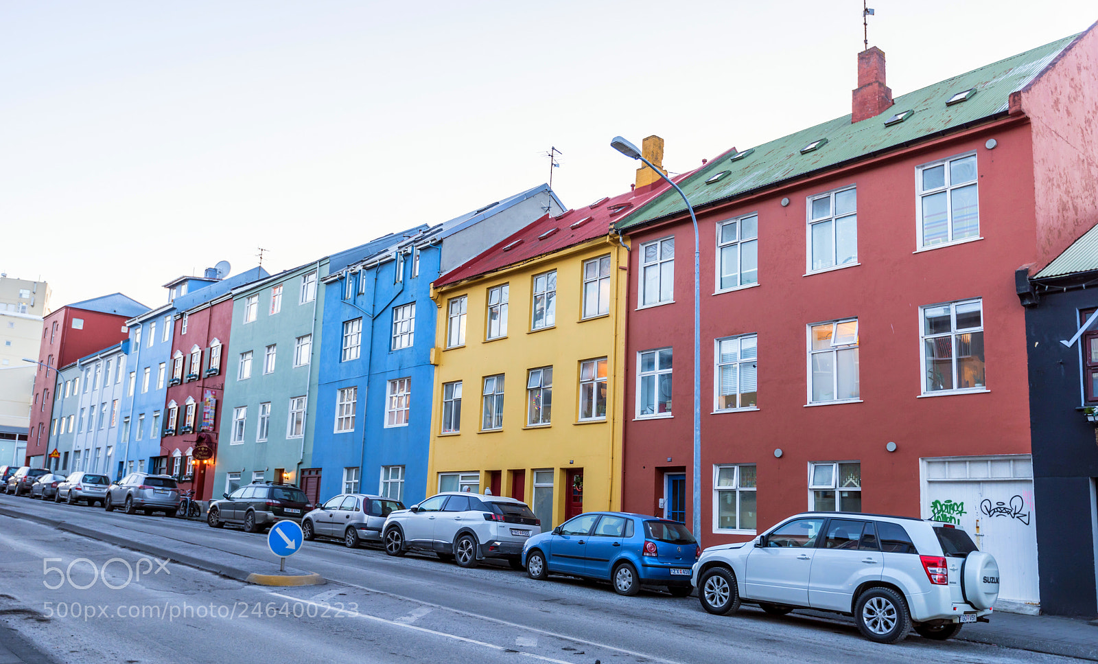 Nikon D810 sample photo. Colorful houses of reykjavik photography