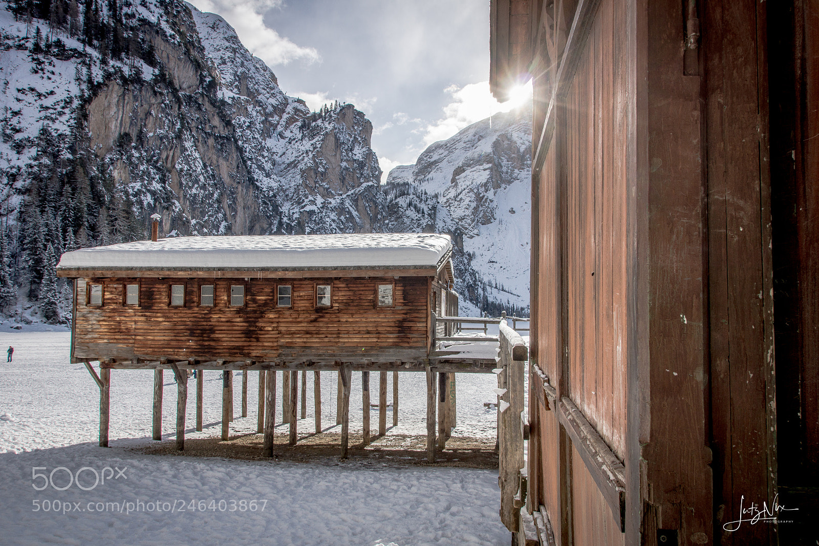 Sony SLT-A65 (SLT-A65V) sample photo. Winter at braies lake photography