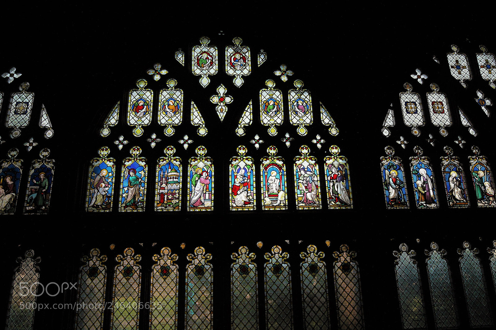 Canon EOS 650D (EOS Rebel T4i / EOS Kiss X6i) sample photo. Black tracery & stained glass photography