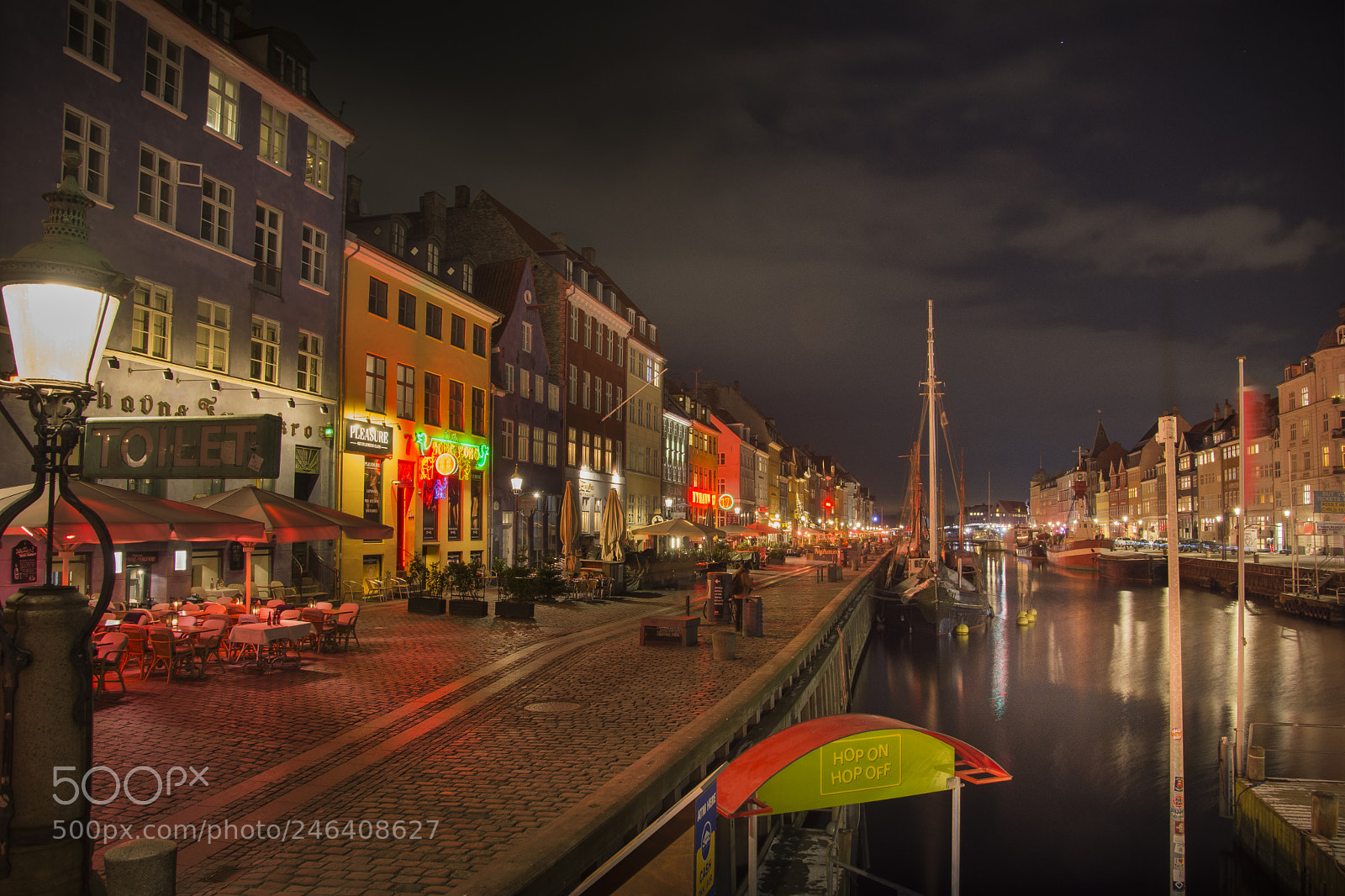 Nikon D7200 sample photo. Nyhavn by night photography