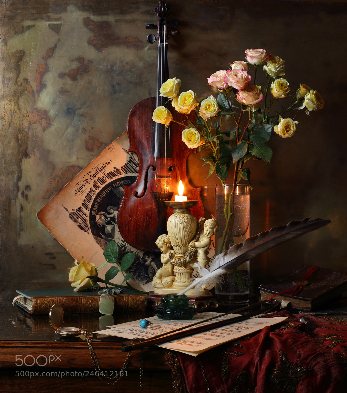 Canon EOS 5DS sample photo. Still life with violin photography