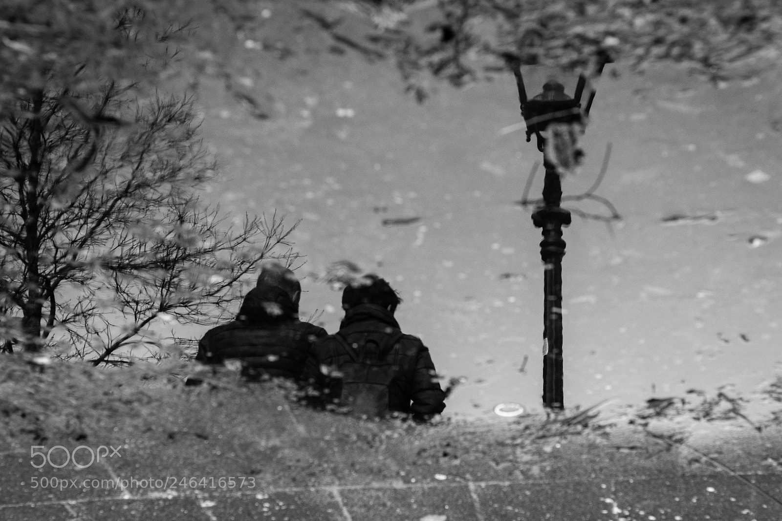 Canon EOS 7D sample photo. Couple in puddle photography