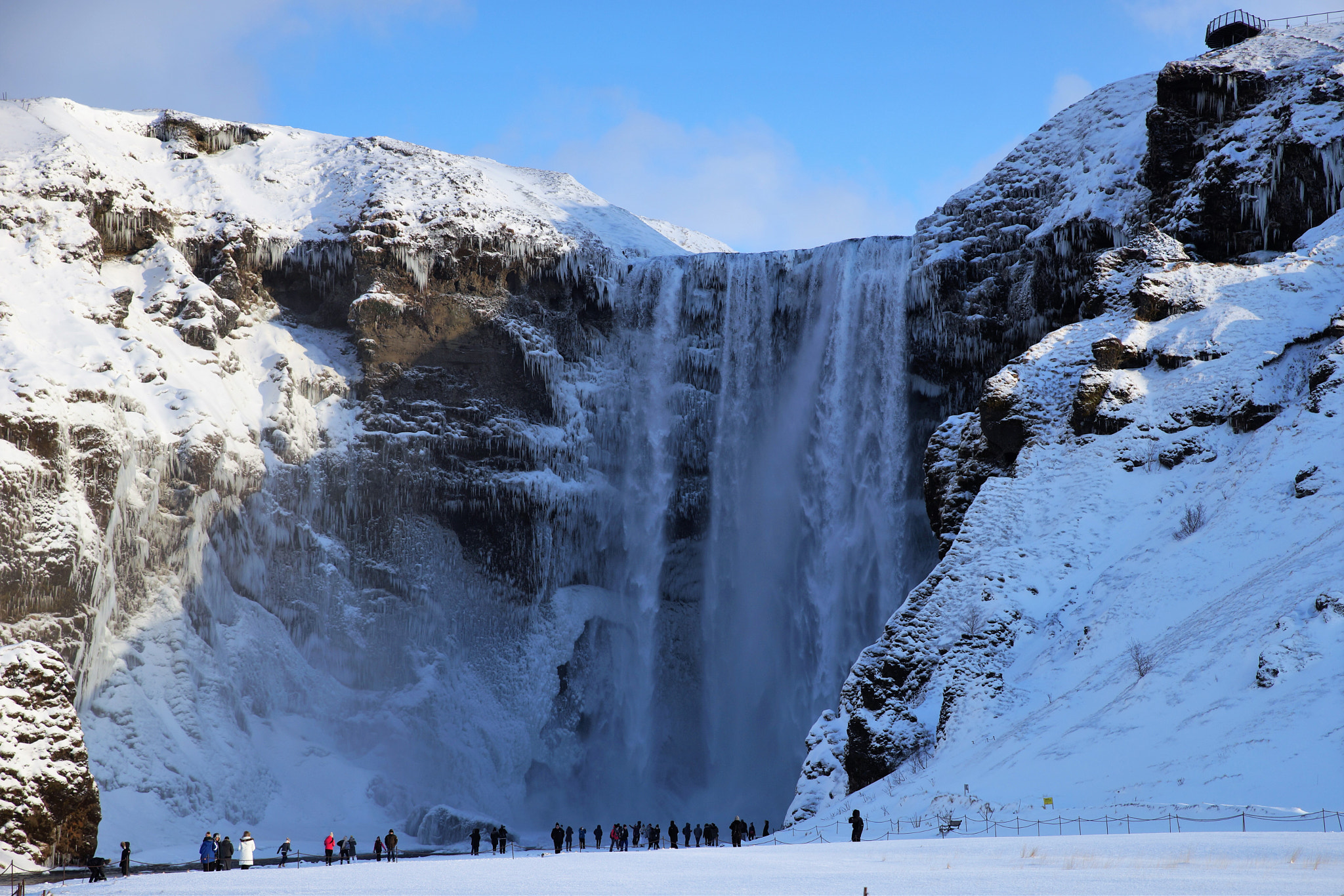 Tamron SP 24-70mm F2.8 Di VC USD sample photo. Skogafoss winter photography