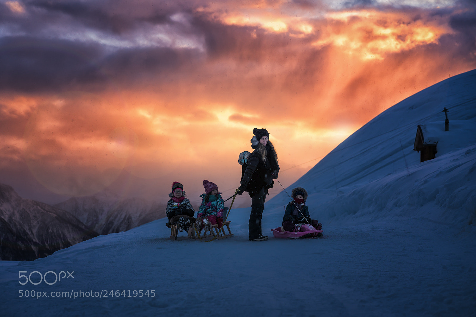 Sony a7R III sample photo. The tobogganing-gang photography