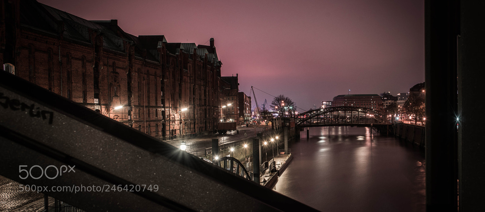 Nikon D810 sample photo. Speicherstadt at night photography