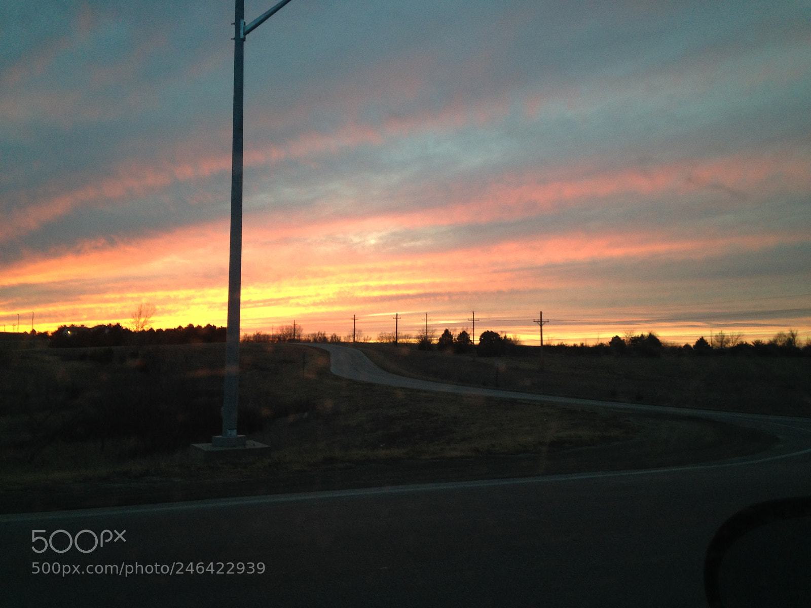 Apple iPhone 5c sample photo. Sunset in town photography