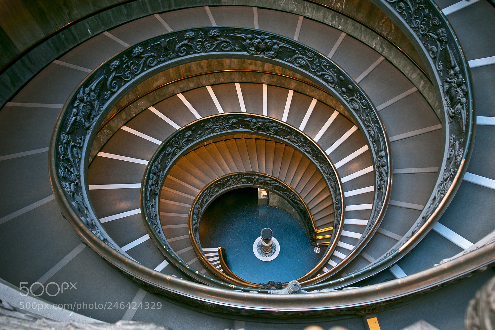 Sony DSC-R1 sample photo. Staircase to vatican museum photography
