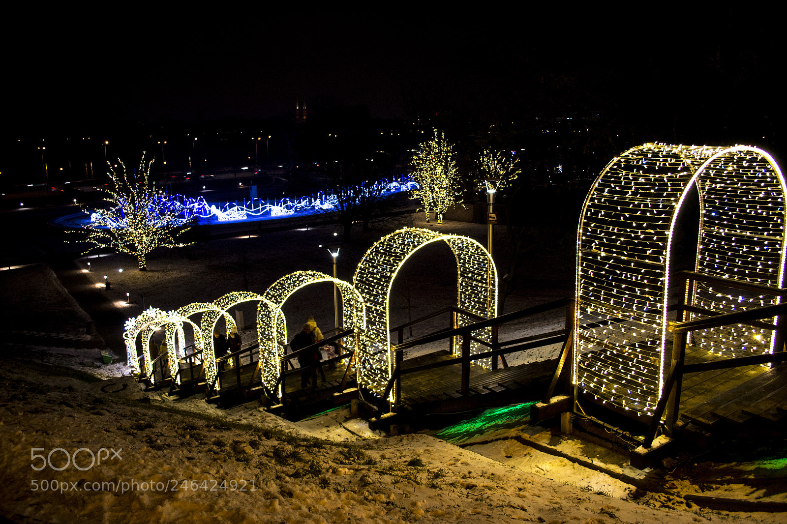 Nikon D3100 sample photo. Christmas stairs - warsaw photography