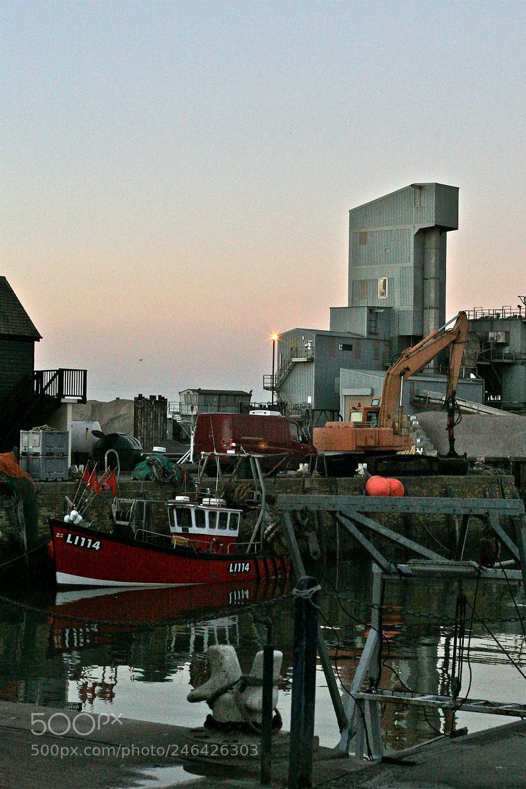 Canon EOS 30D sample photo. Whitstable harbour at dusk photography