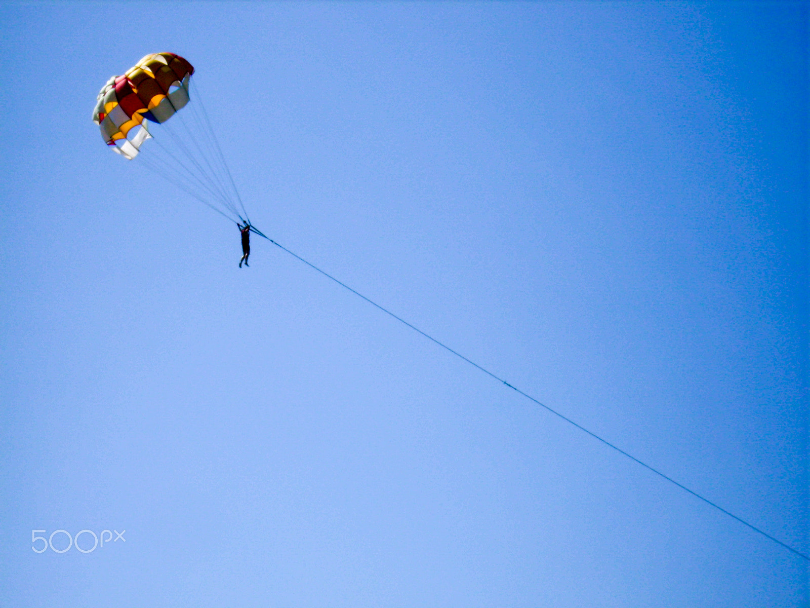 Olympus FE150,X730 sample photo. Flying through parasailing in bali, indonesia photography