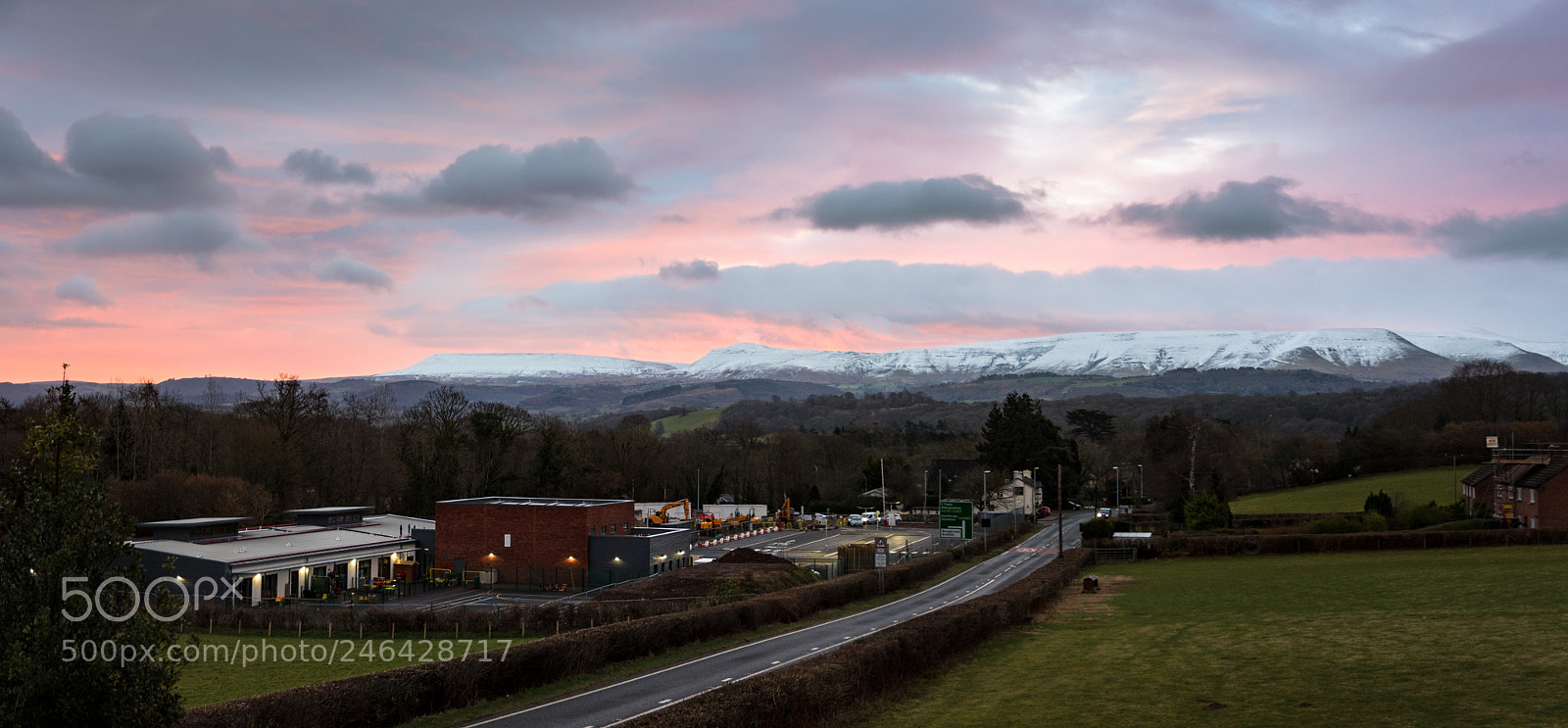 Nikon D7200 sample photo. Llyswen sunrise pano photography