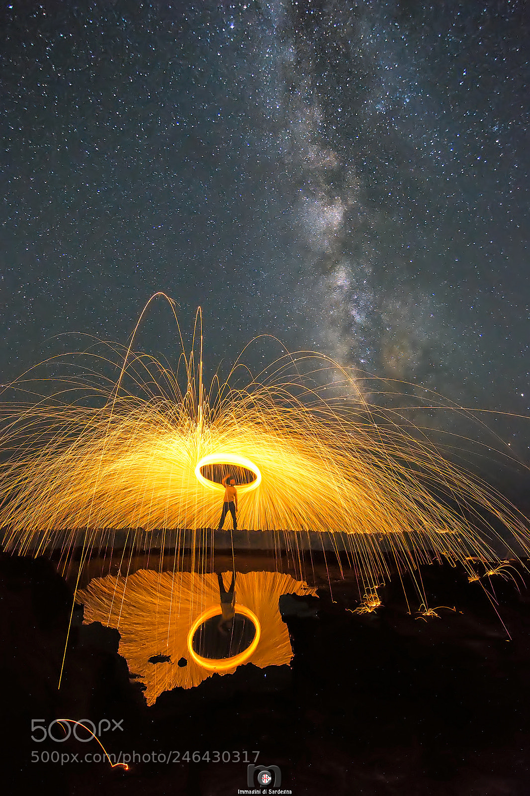 Nikon D7100 sample photo. Stars and fire photography