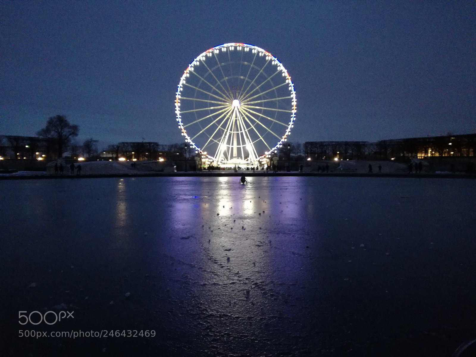 HUAWEI P9 LITE sample photo. Paris eye at night photography