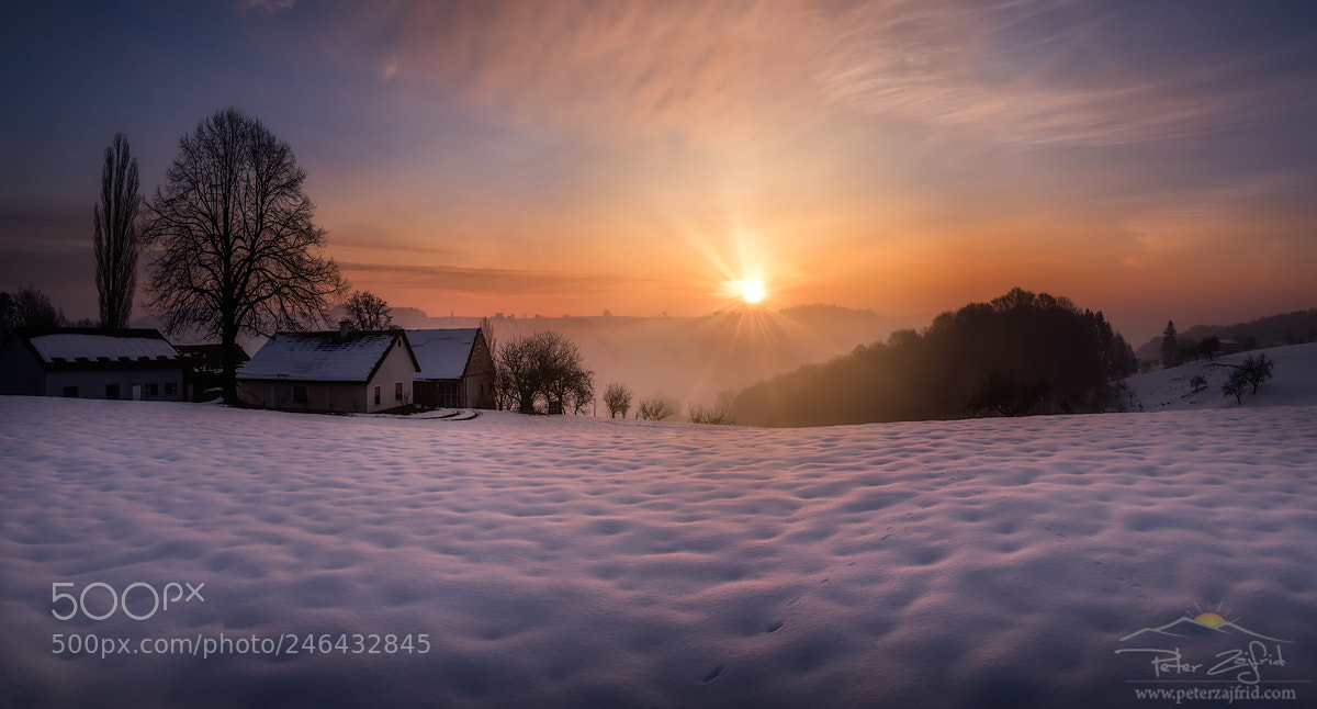 Nikon D810 sample photo. Morning pano photography