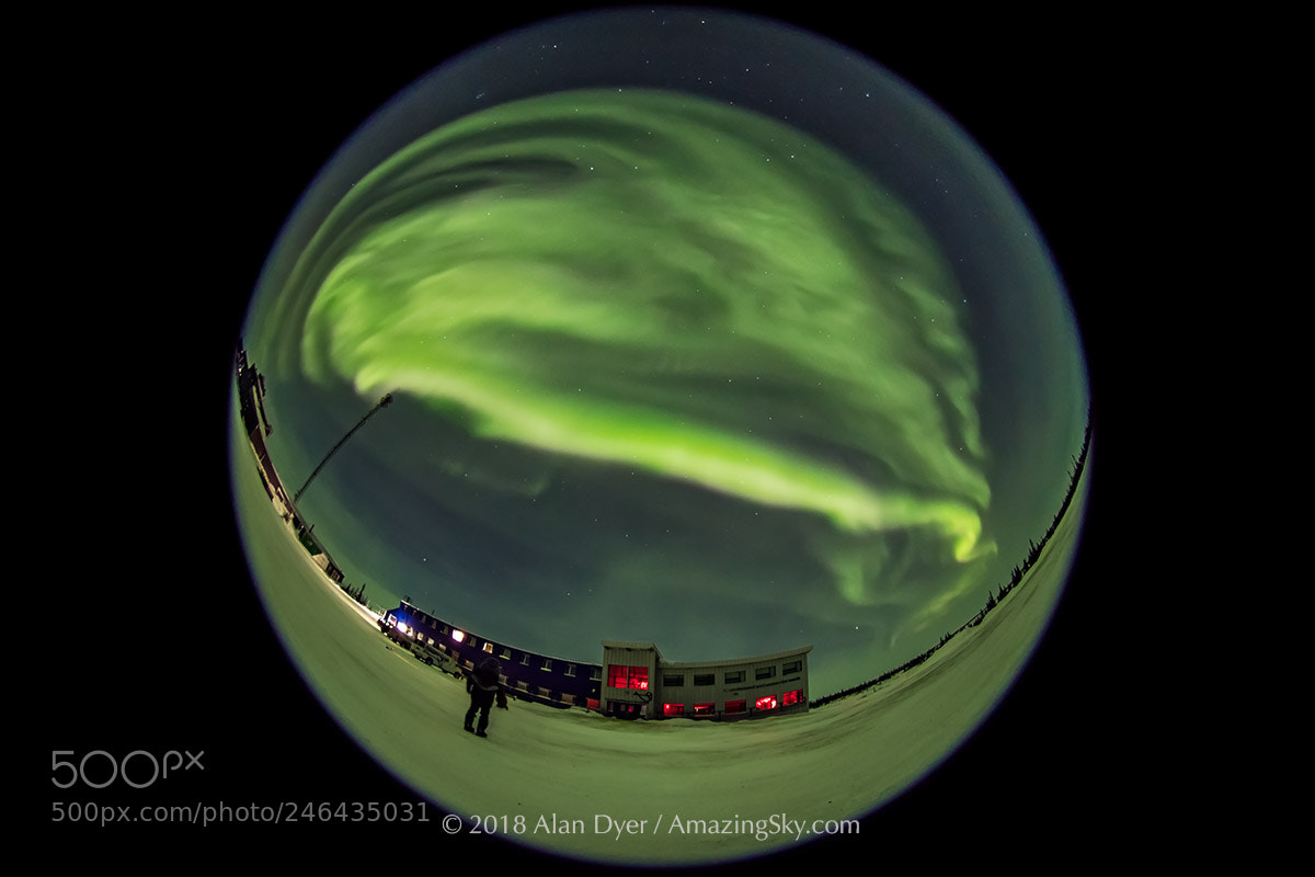 Canon EOS 6D Mark II sample photo. All-sky aurora selfie (feb 16, 2018) photography