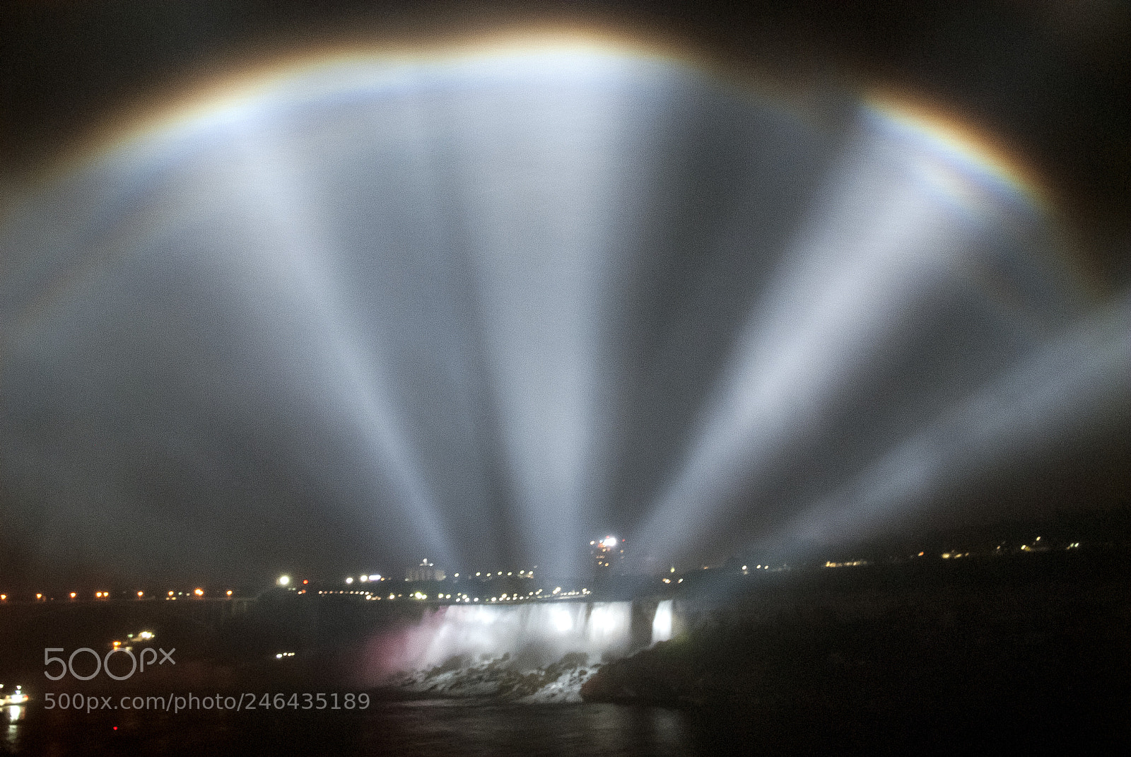 Nikon D200 sample photo. Late night rainbow photography