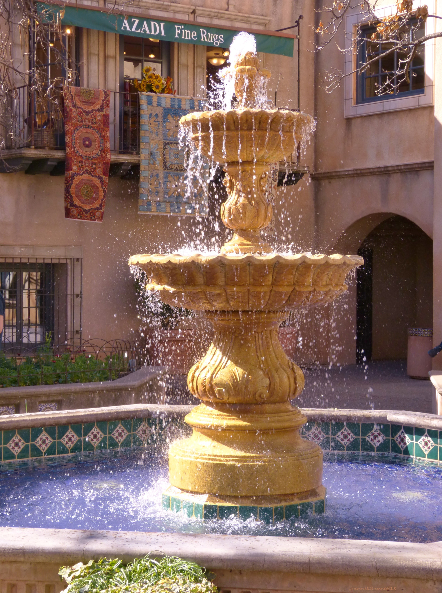 Panasonic Lumix DMC-FZ60 (Lumix DMC-FZ62) sample photo. Courtyard fountain tlaquepaque photography