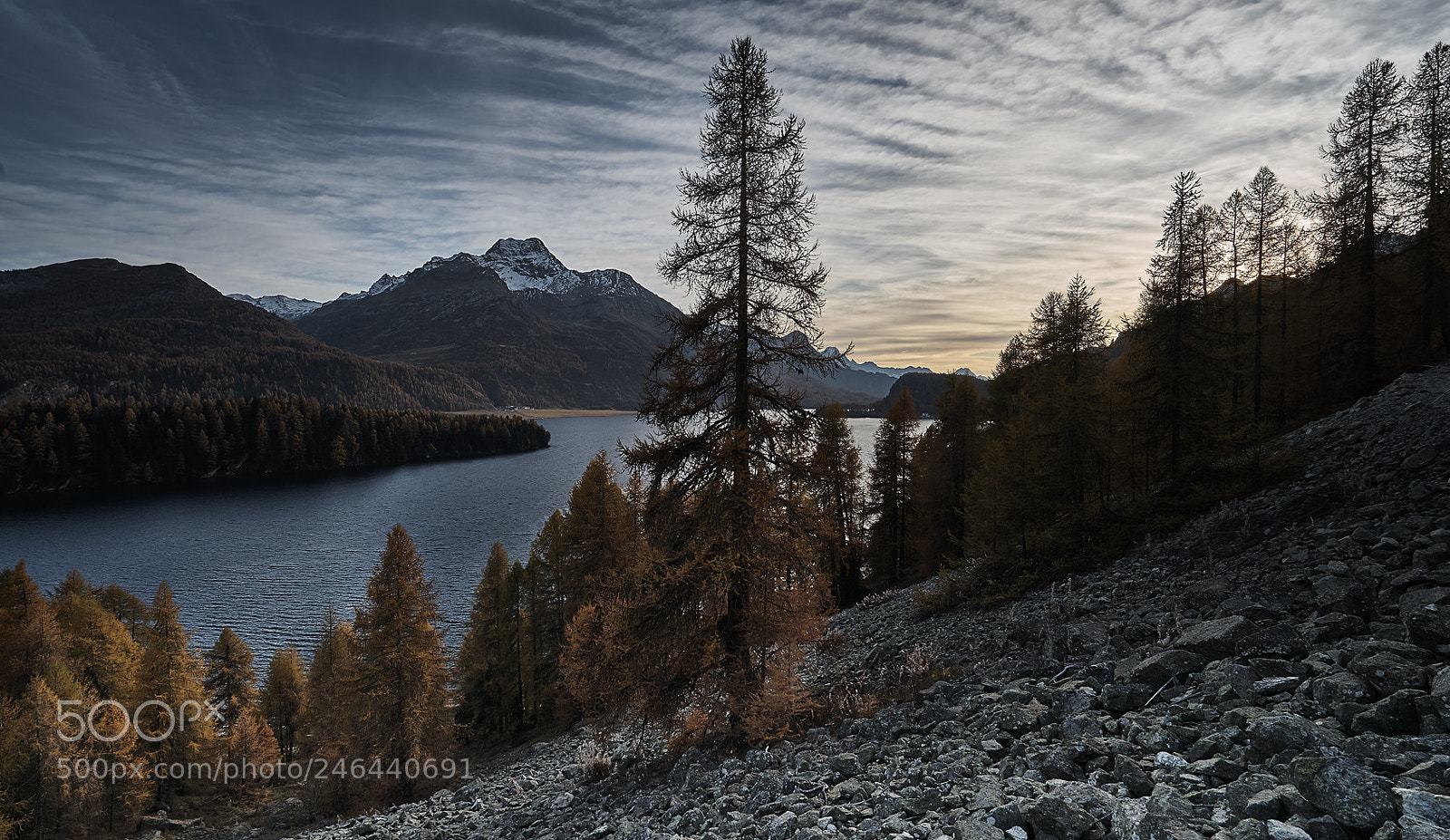 Sony a7 II sample photo. Engadin sunset photography
