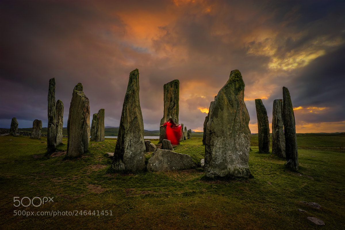 Sony a7R sample photo. Callanish red dress photography