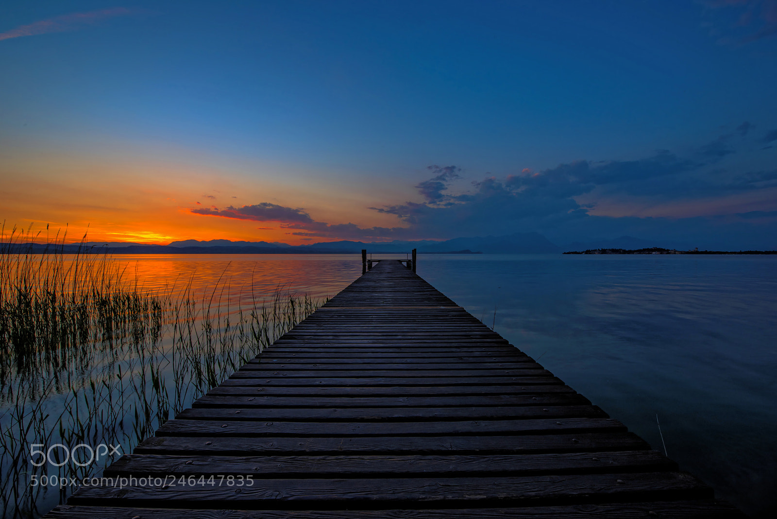 Nikon D810 sample photo. Pontile sul lago ( sirmione ) photography