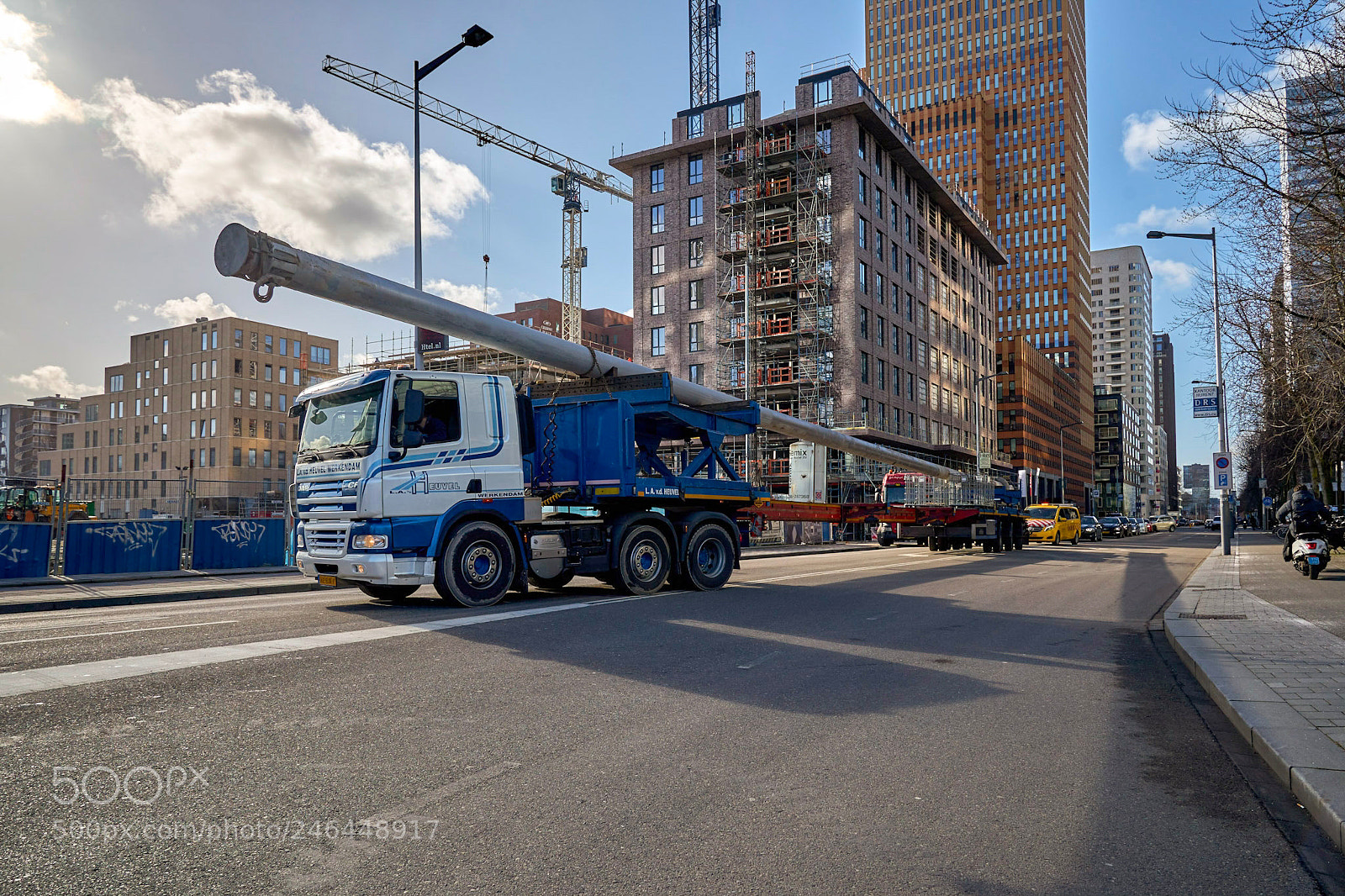 Sony a7 II sample photo. Long vehicle for pile photography