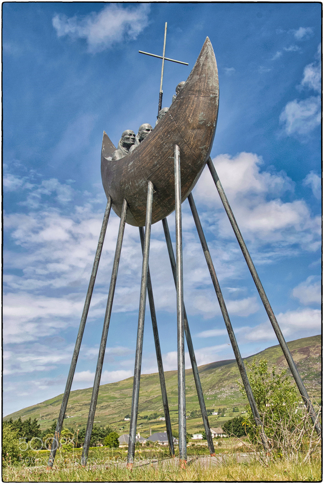 Nikon D80 sample photo. St brendan sculpture photography