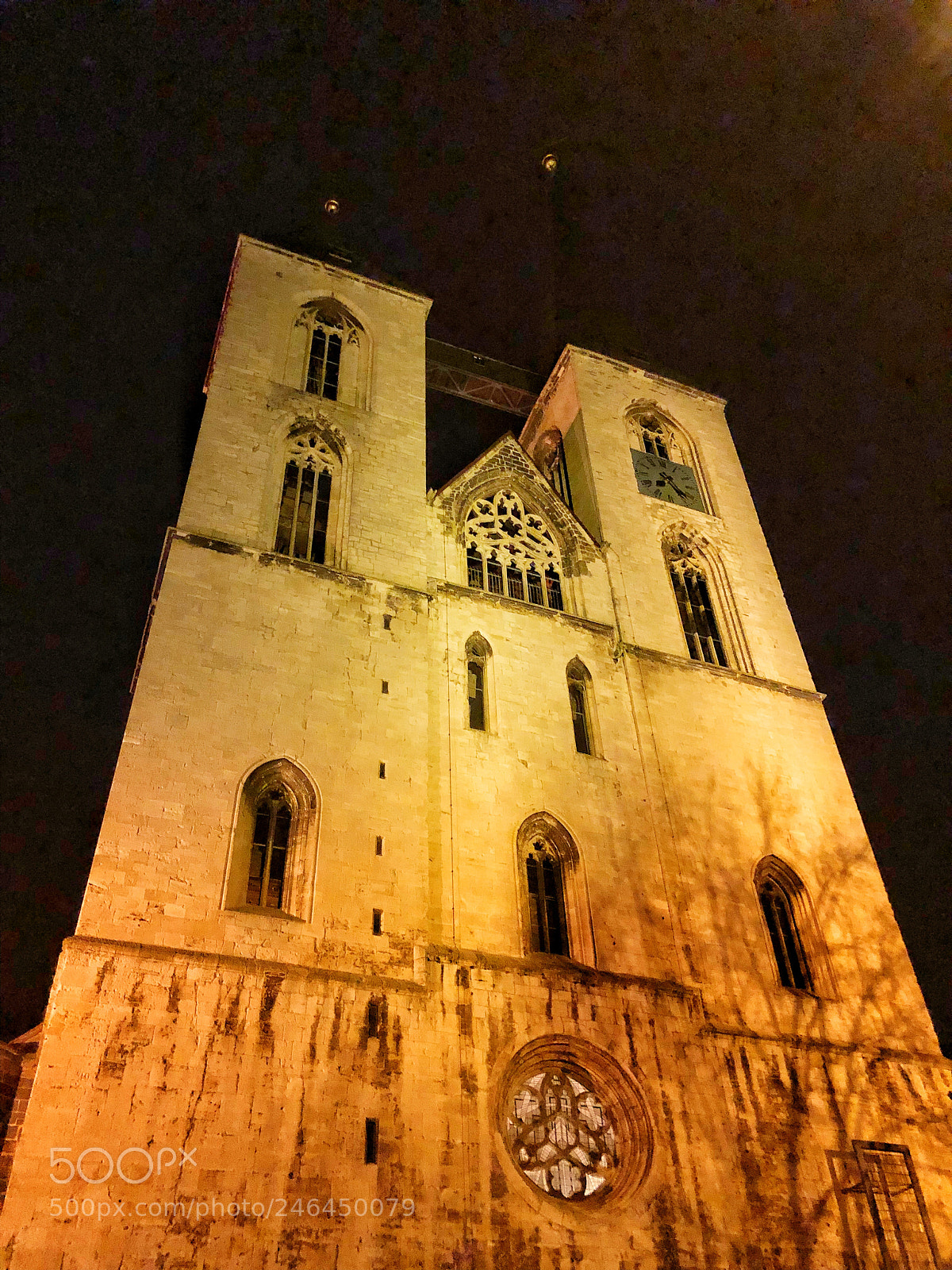 Apple iPhone X sample photo. Martini kirche bei nacht ✌ photography