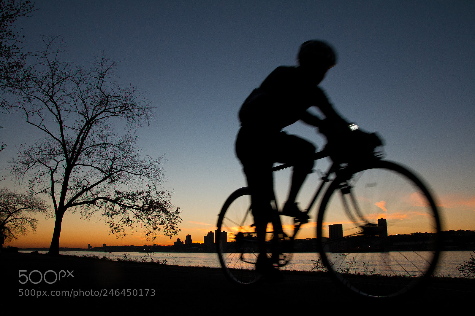 Canon EOS 70D sample photo. Cyclist silhouette photography