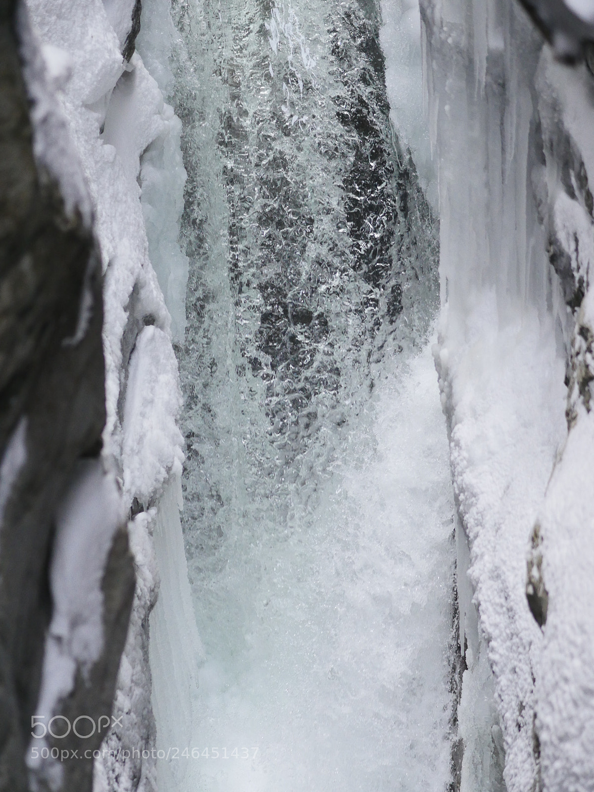 Panasonic Lumix DMC-GH4 sample photo. Waterfall in wintertime photography