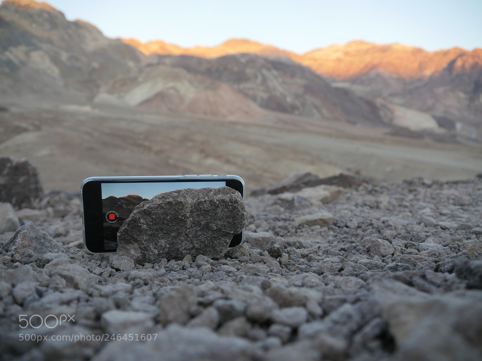 Panasonic Lumix DMC-GH4 sample photo. Smartphone leaning on stone photography