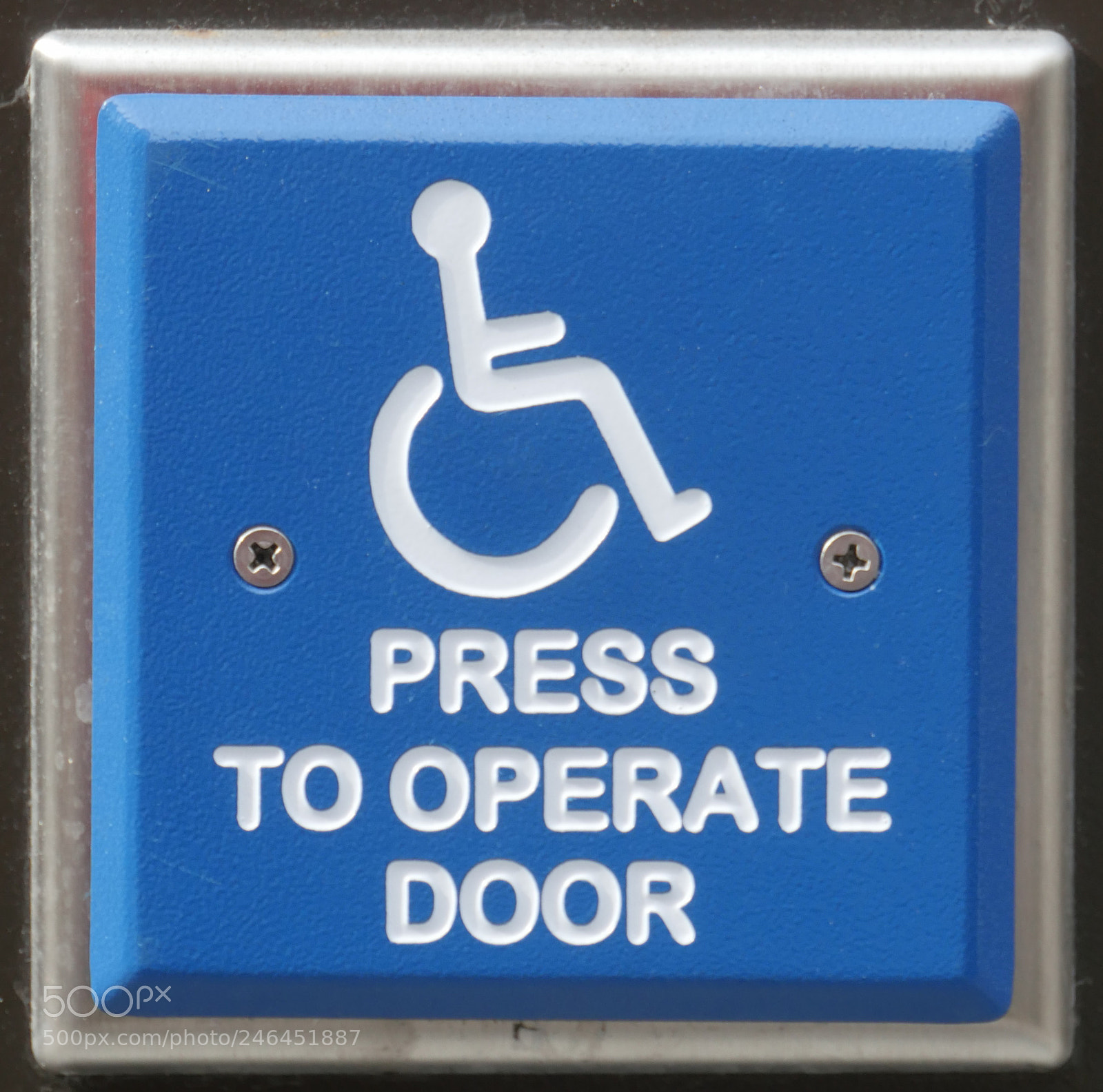 Panasonic Lumix DMC-GH4 sample photo. Wheelchair button with text photography