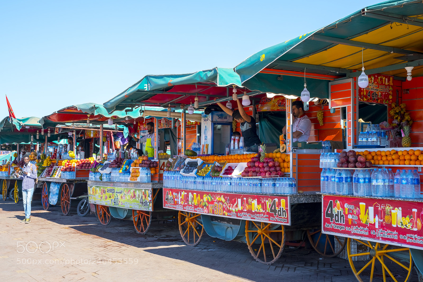 Nikon D810 sample photo. Marrakesh market stalls photography