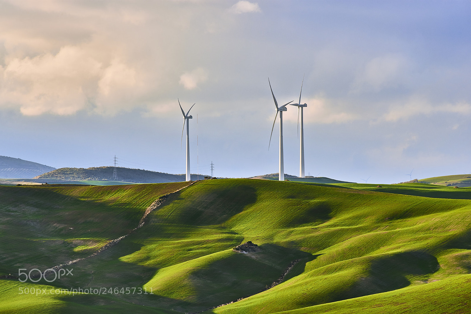 Nikon D610 sample photo. Panorama with wind turbines photography