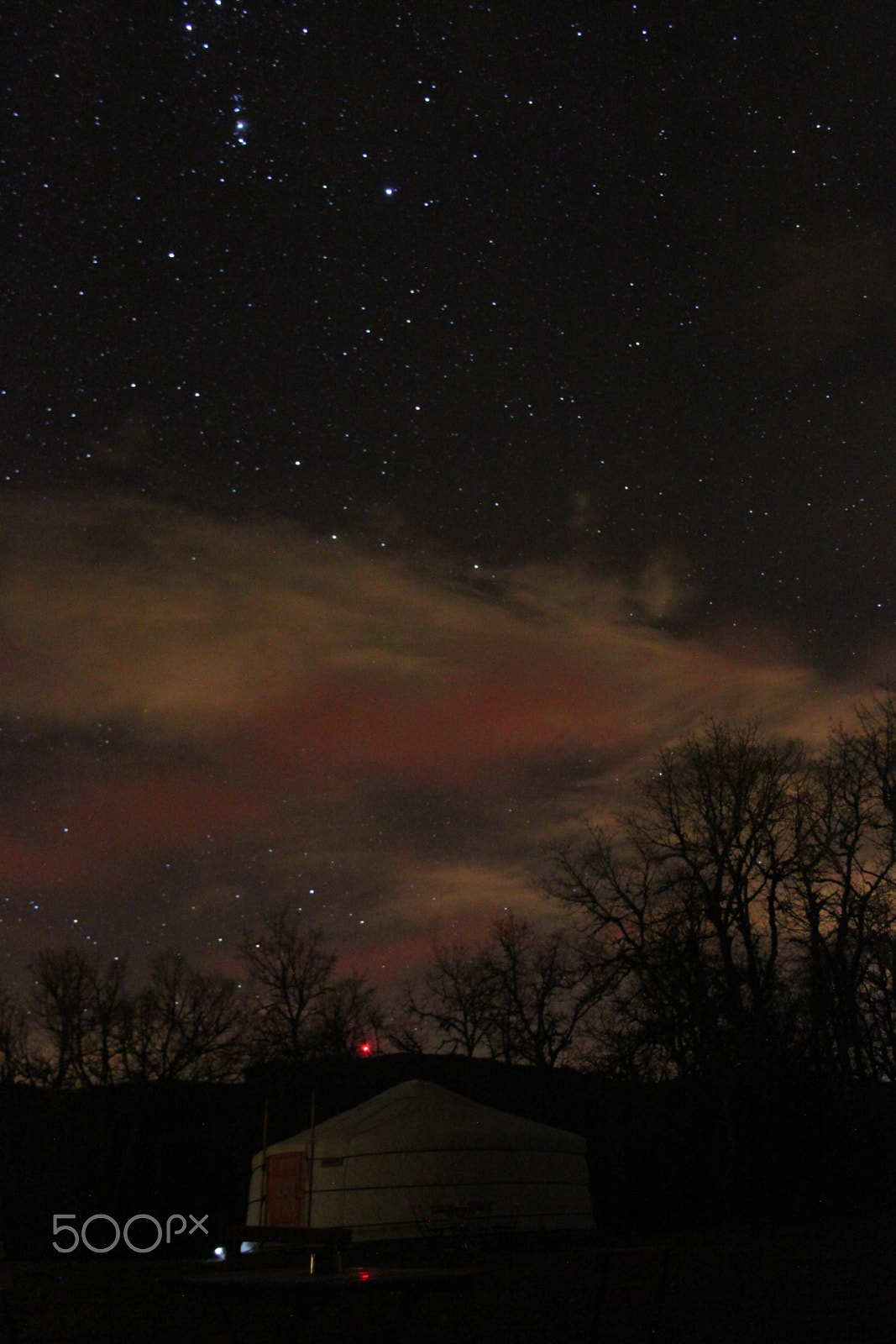 Canon EF-S 18-55mm F3.5-5.6 II sample photo. Yurt @ night photography