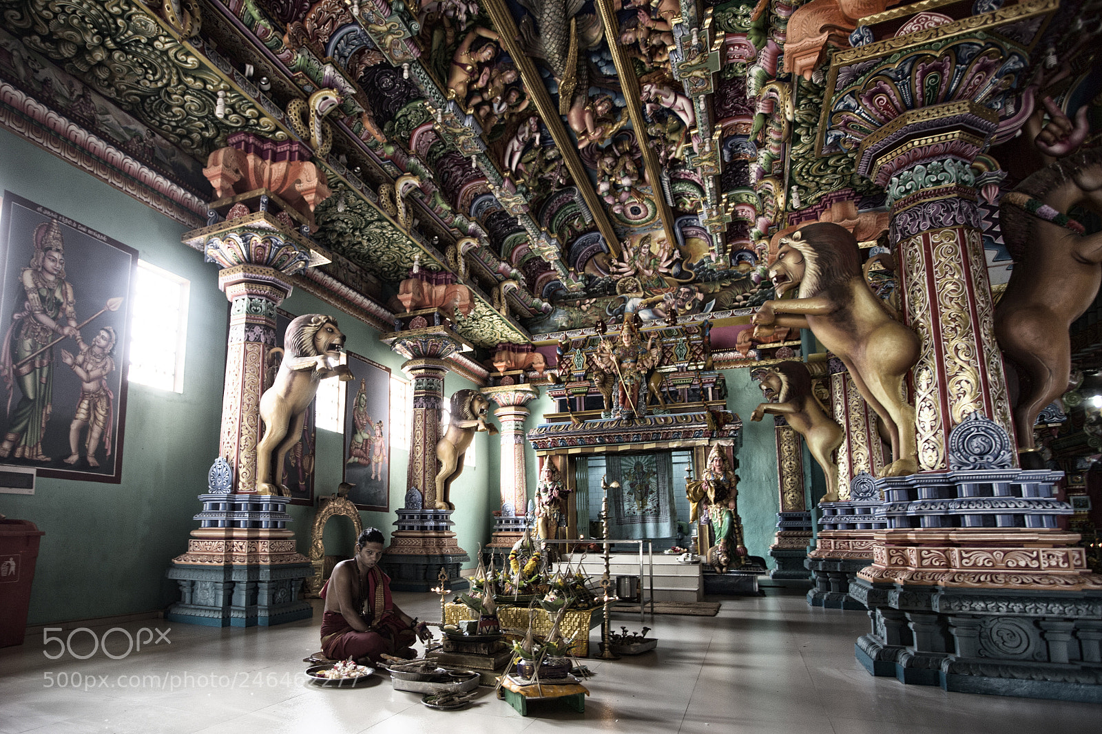 Canon EOS 6D sample photo. Inside hindu temple in photography