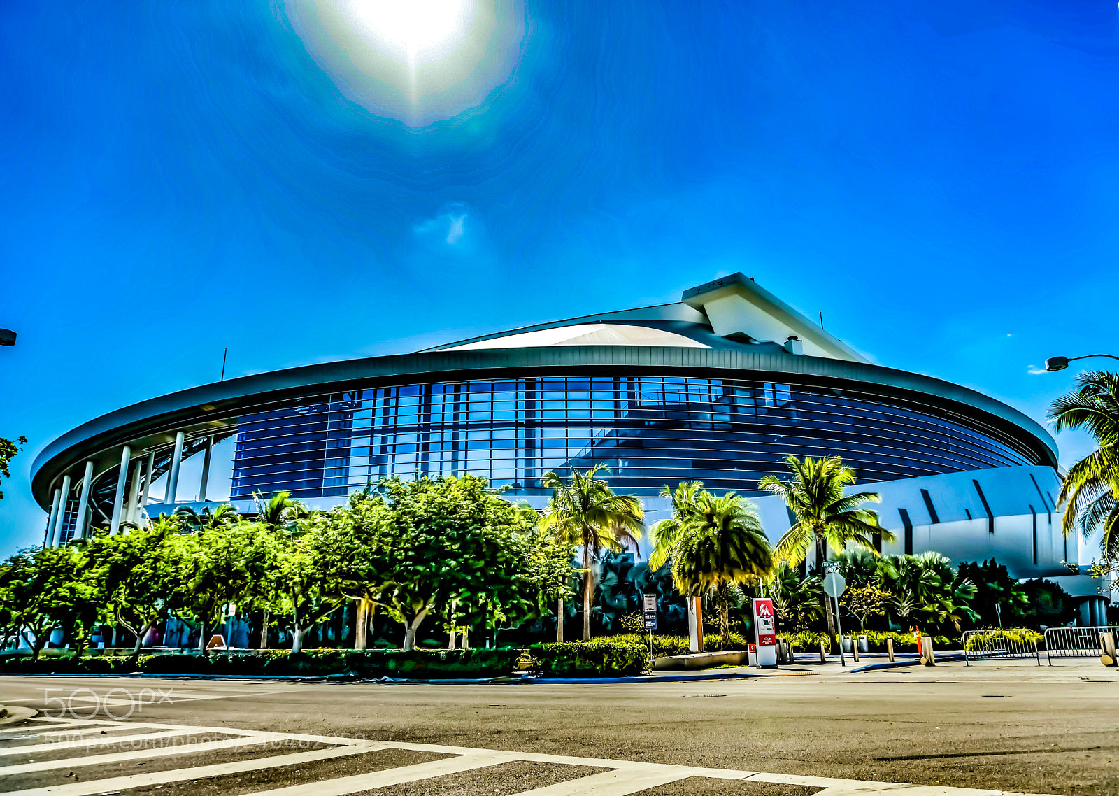 Sony a6500 sample photo. Stadium marlins park miami photography