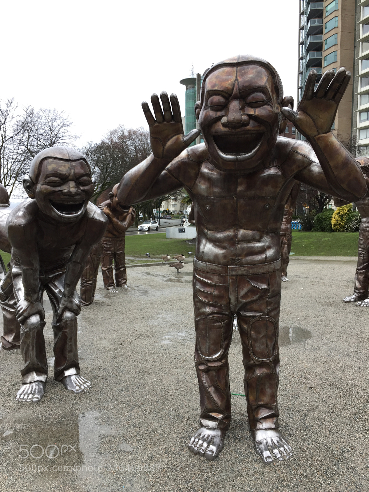 Apple iPhone 6 sample photo. Statues in vancouver, bc photography