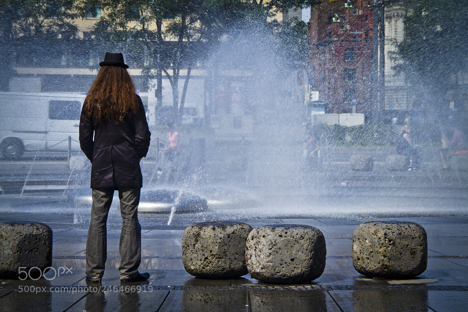 Canon EOS 7D sample photo. Contemplating the fountain photography