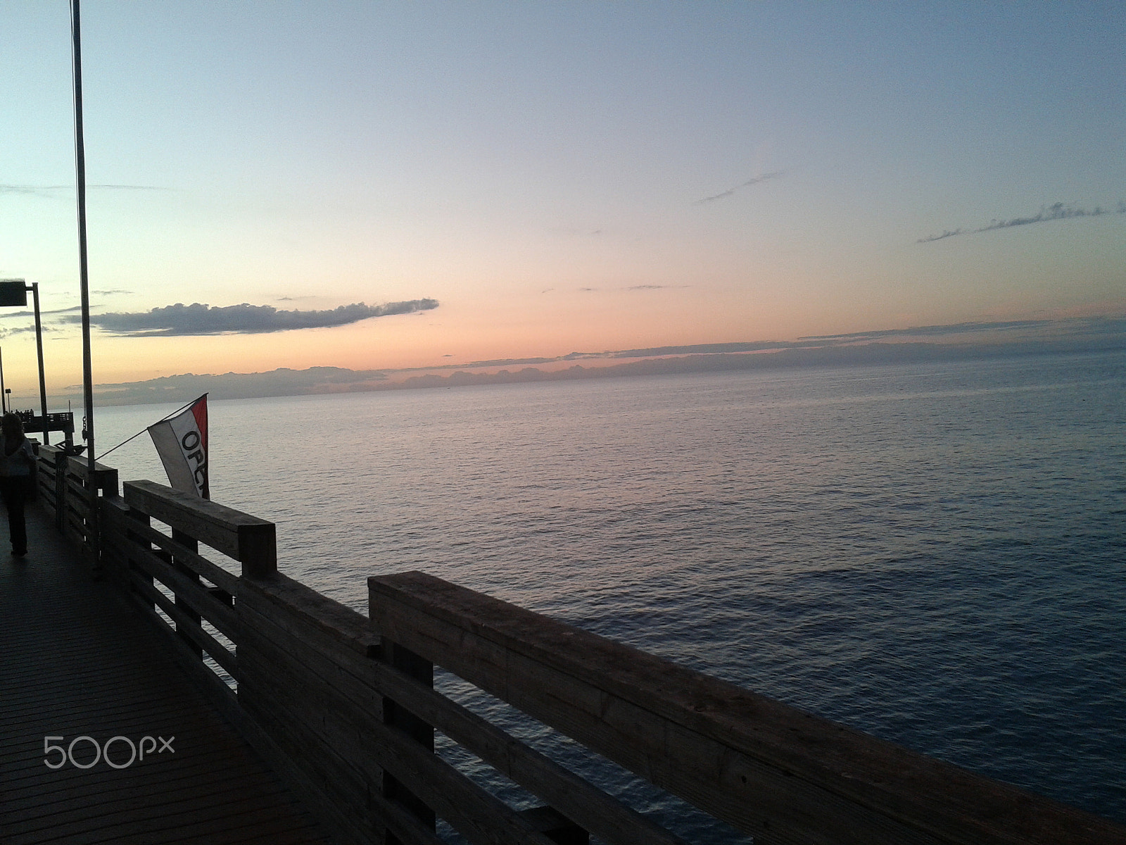 Samsung Galaxy S Stratosphere sample photo. Sharky's pier just after the sun sets photography